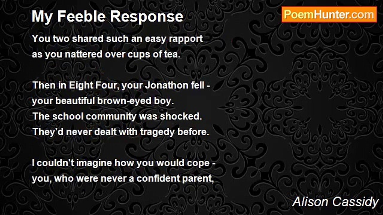 Alison Cassidy - My Feeble Response