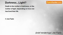 (brief renderings) Joe Fazio - Darkness...Light?