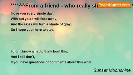 Sunset Moonshine - ****^^From a friend - who really shouldnt have^^****