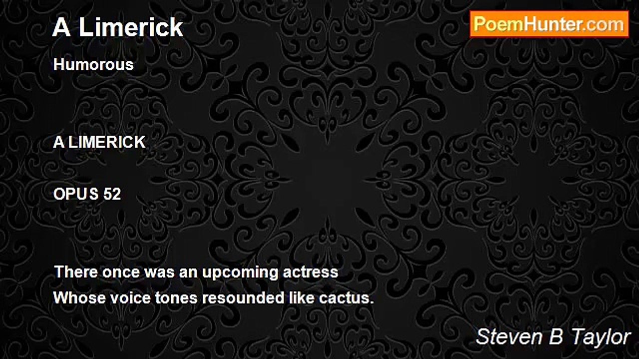 Steven B Taylor - A Limerick
