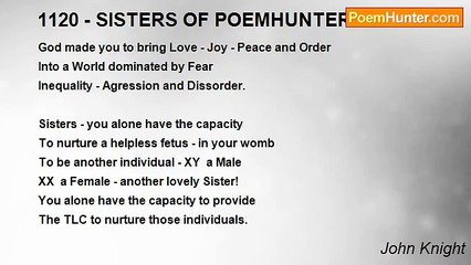 John Knight - 1120 - SISTERS OF POEMHUNTER