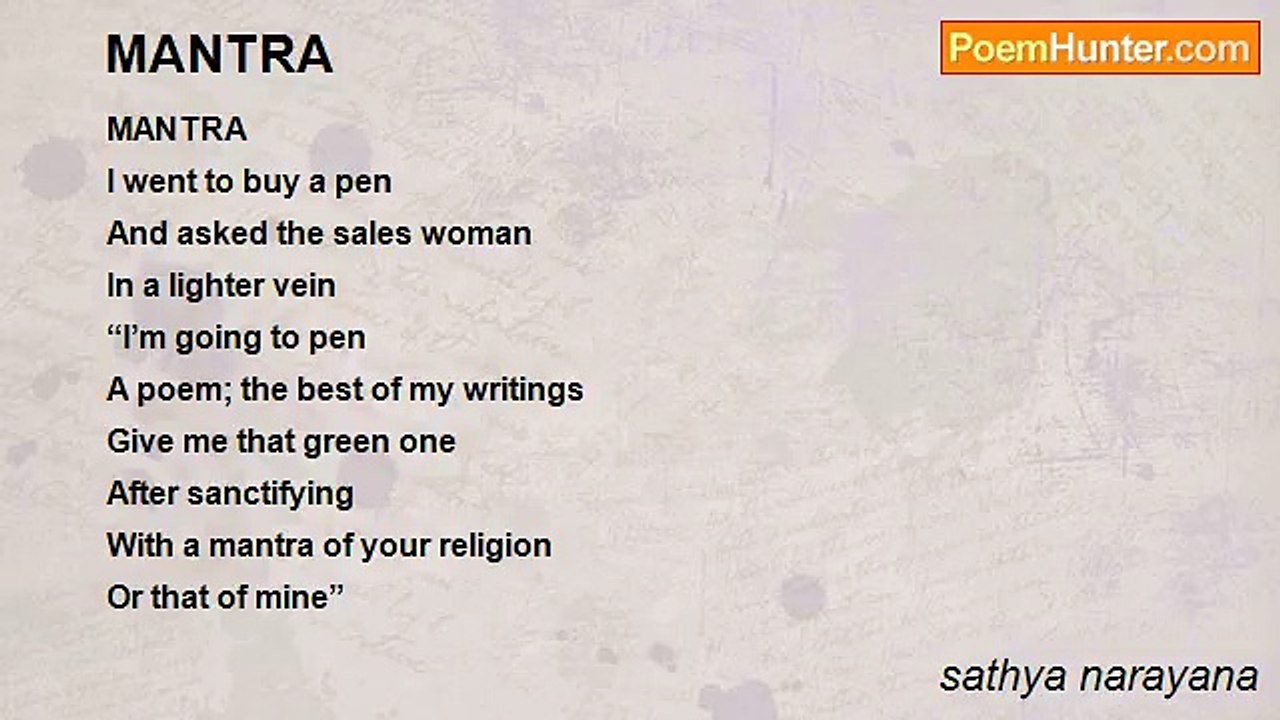 sathya narayana - MANTRA