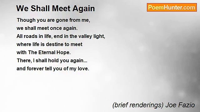 (brief renderings) Joe Fazio - We Shall Meet Again