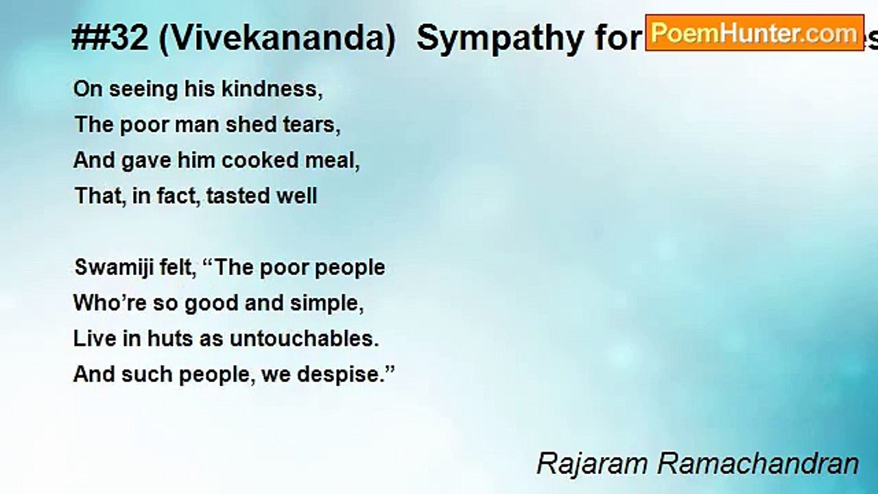 Rajaram Ramachandran - ##32 (Vivekananda)  Sympathy for Untouchables