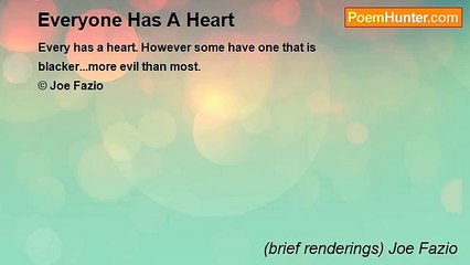 (brief renderings) Joe Fazio - Everyone Has A Heart