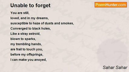 Sahar Sahar - Unable to forget