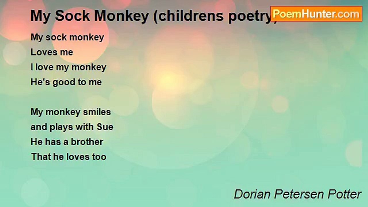 Dorian Petersen Potter - My Sock Monkey (childrens poetry)