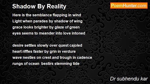 Dr subhendu kar - Shadow By Reality