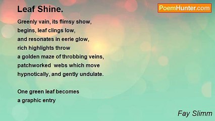 Fay Slimm - Leaf Shine.