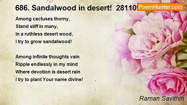 Raman Savithiri - 686. Sandalwood in desert! 281109