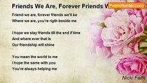 Nicki Faith - Friends We Are, Forever Friends We'll Be