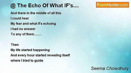 Seema Chowdhury - The Echo Of What IF's....