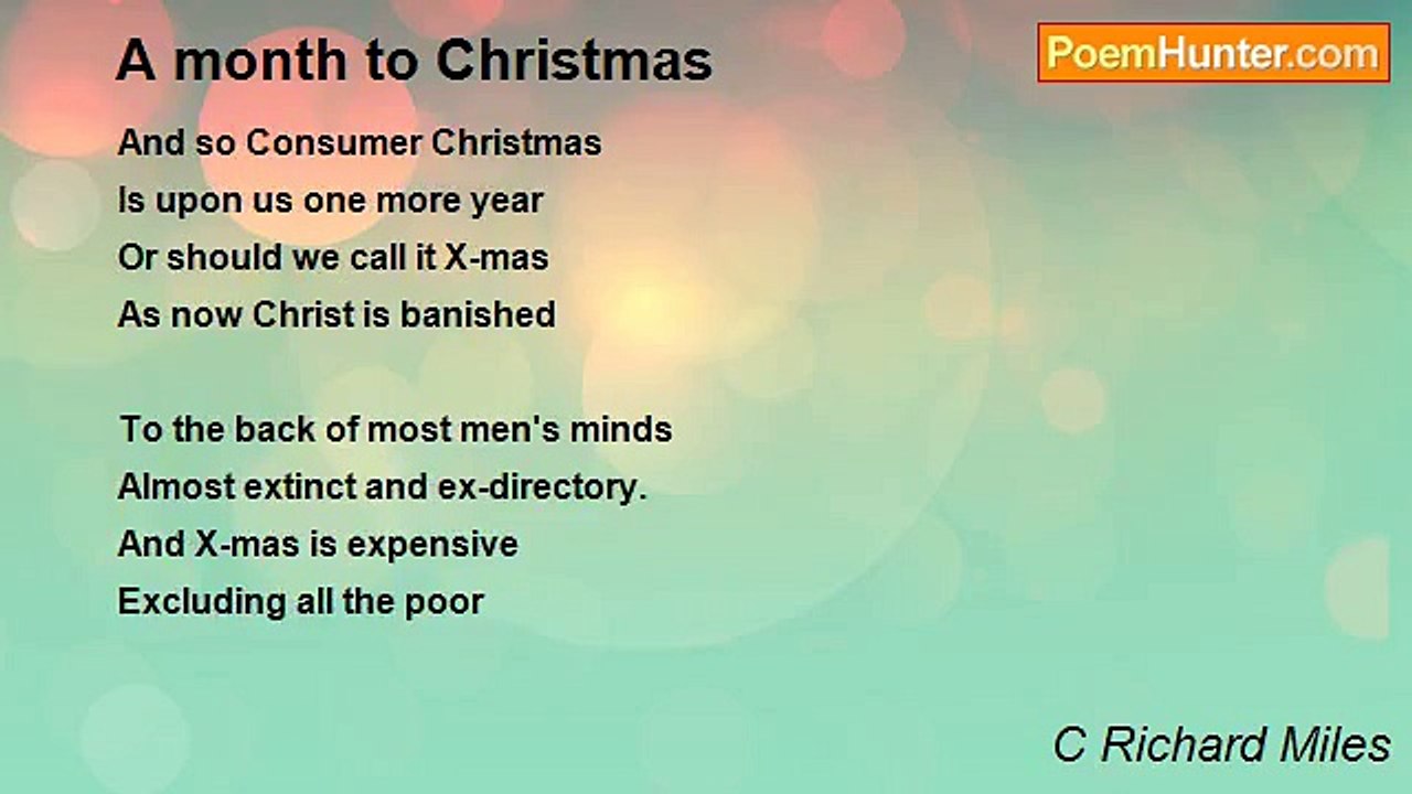 C Richard Miles - A month to Christmas