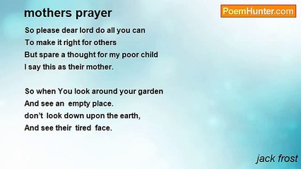 jack frost - mothers prayer