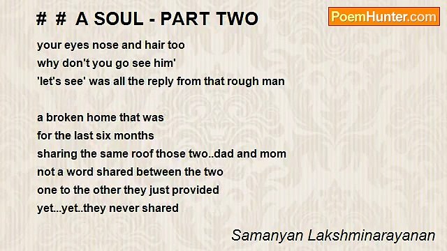 Samanyan Lakshminarayanan - # # A SOUL - PART TWO