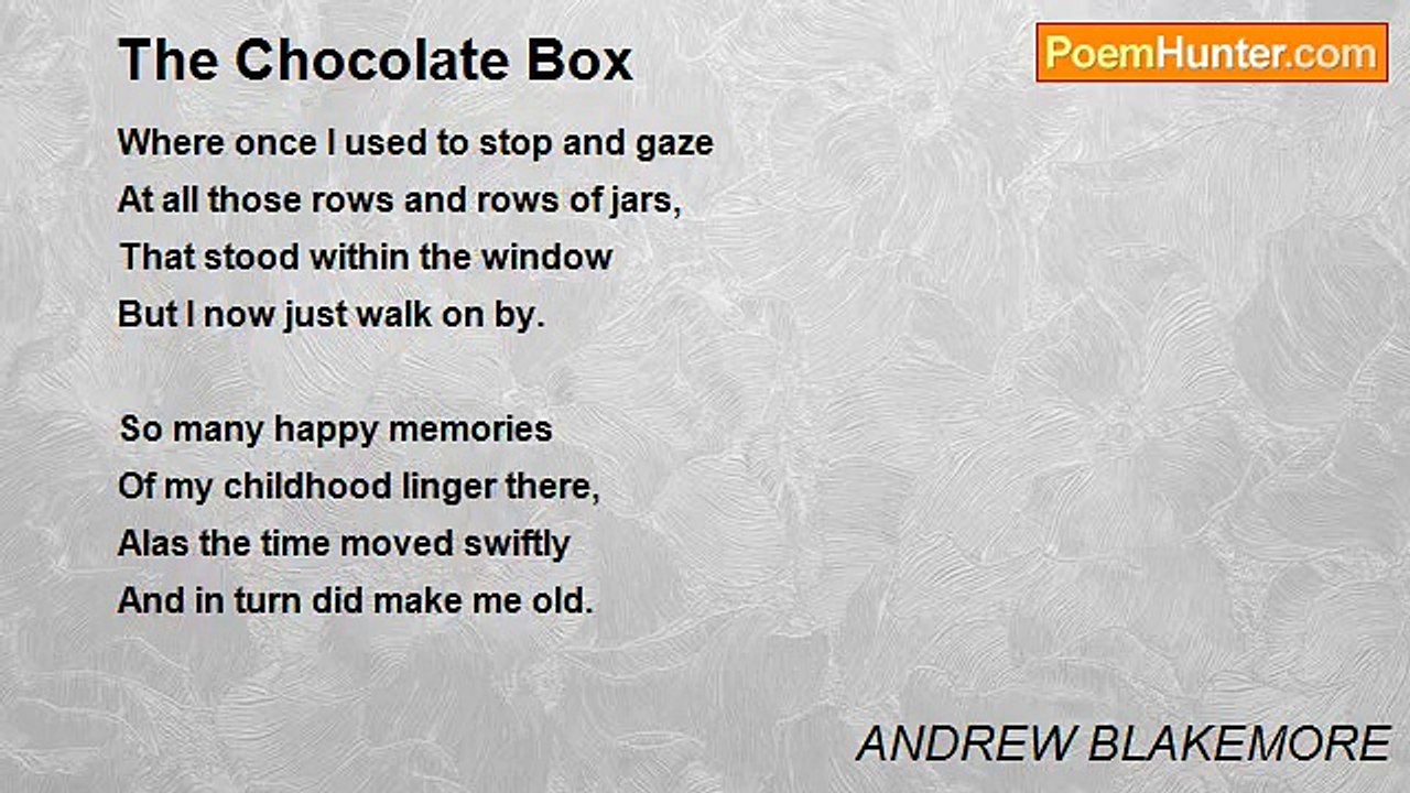 ANDREW BLAKEMORE - The Chocolate Box