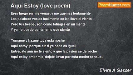 Elvira A Gasser - Aqui Estoy (love poem)