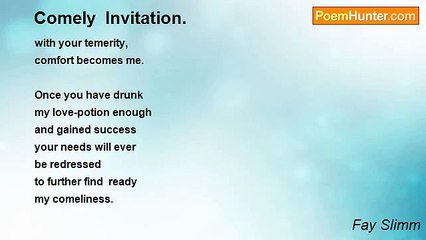 Fay Slimm - Comely  Invitation.