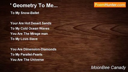 MoonBee Canady - ' Geometry To Me...
