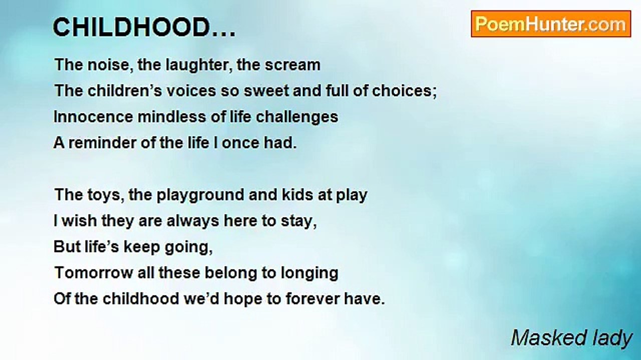 Masked lady - CHILDHOOD…