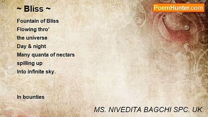 MS. NIVEDITA BAGCHI SPC. UK. - ~ Bliss ~