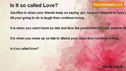 joana sardo - Is It so called Love?