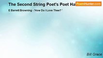 Bill Grace - The Second String Poet's Poet Hall Of Fame