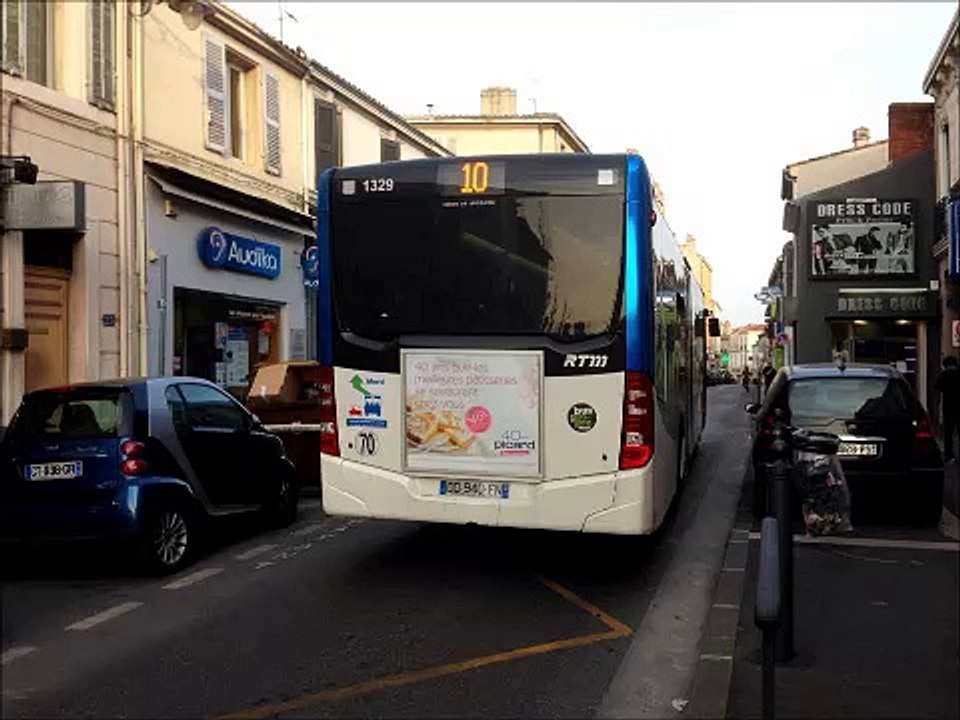 [Sound] Bus Mercedes-Benz Citaro C2 €uro 6 n°1329 de la RTM - Marseille sur la ligne 10