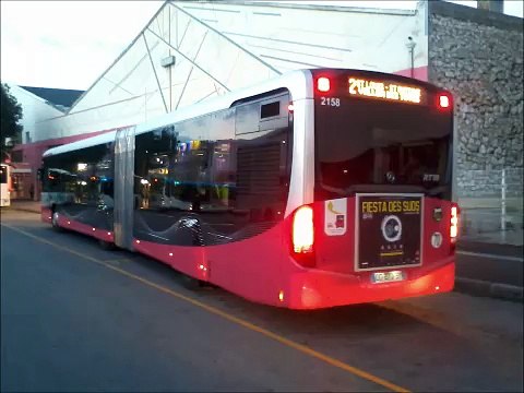 [Sound] Bus Mercedes-Benz Citaro G C2 €uro 6 BHNS TGB n°2158 de la RTM - Marseille sur la ligne B2