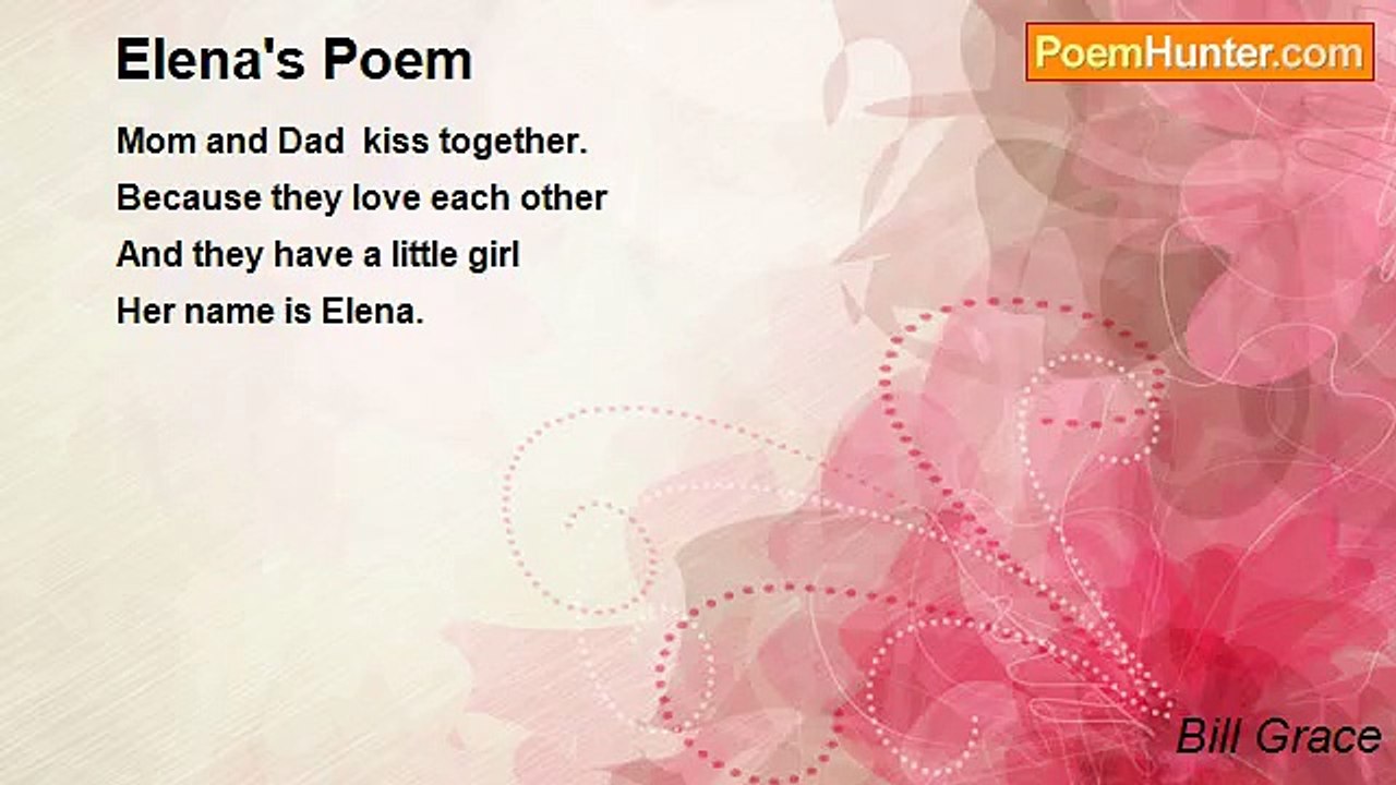 Bill Grace - Elena's Poem