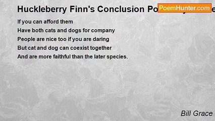 Bill Grace - Huckleberry Finn's Conclusion Poetically Reinterpreted
