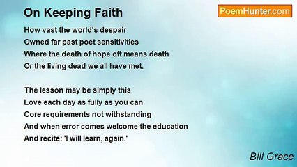 Bill Grace - On Keeping Faith