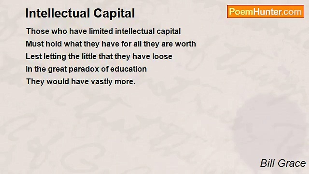 Bill Grace - Intellectual Capital