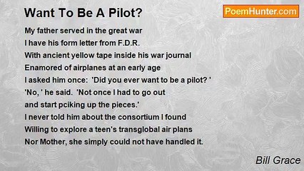 Bill Grace - Want To Be A Pilot?