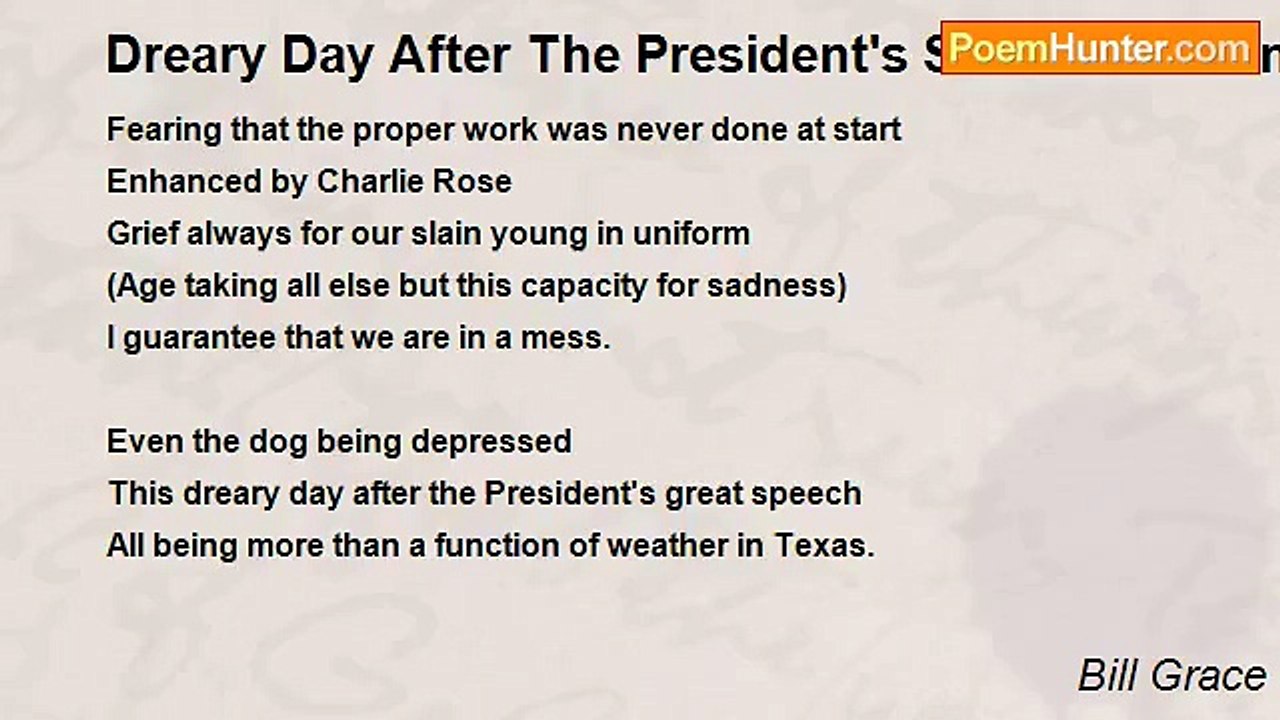 Bill Grace - Dreary Day After The President's State of the Union 2007