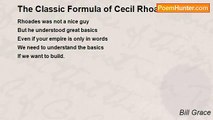 Bill Grace - The Classic Formula of Cecil Rhoades