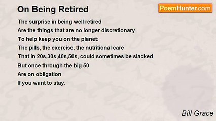 Bill Grace - On Being Retired
