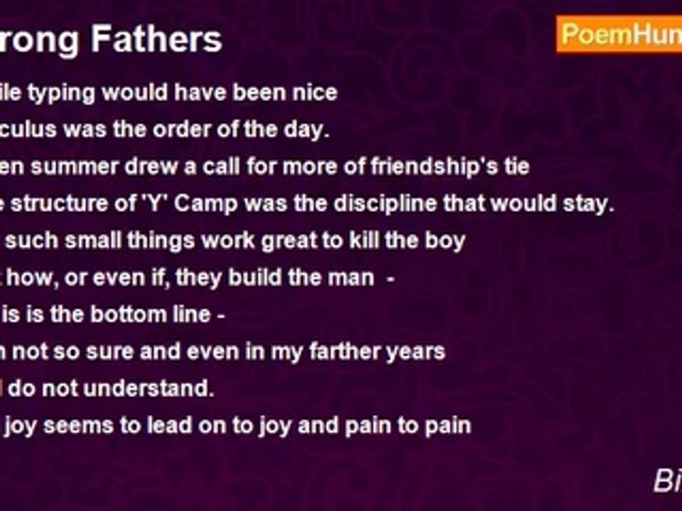 Bill Grace - Strong Fathers