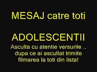 d mesaj pentru adolescenti