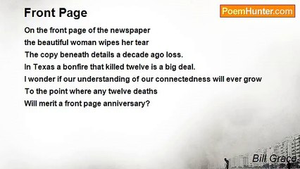 Bill Grace - Front Page