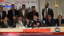 Dr Tahir ul Qadri answering questions in New York  about Dharna , PTI and Revolution