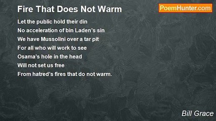 Bill Grace - Fire That Does Not Warm