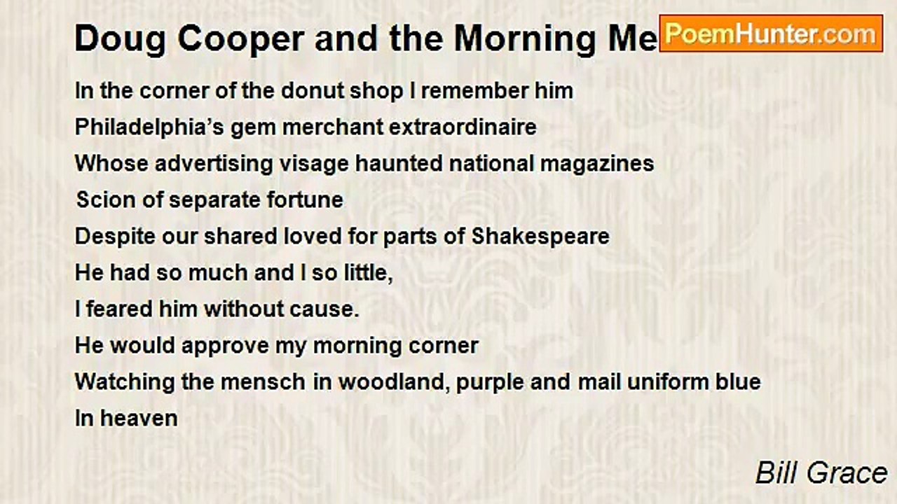 Bill Grace - Doug Cooper and the Morning Mensch