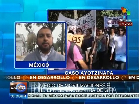 México: marcha 43X43 rumbo al Zócalo, protestan por Ayotzinapa