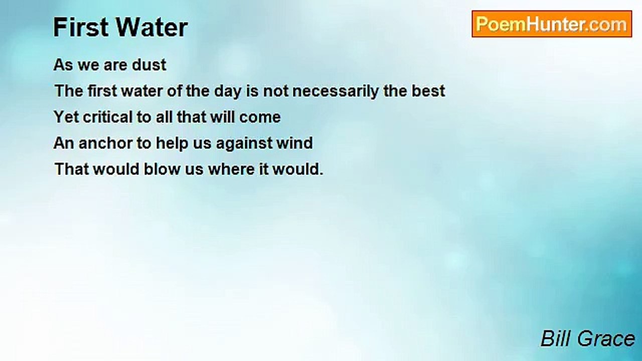 Bill Grace - First Water