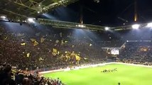Fans und Spieler feiern den Heimsieg - Borussia Dortmund