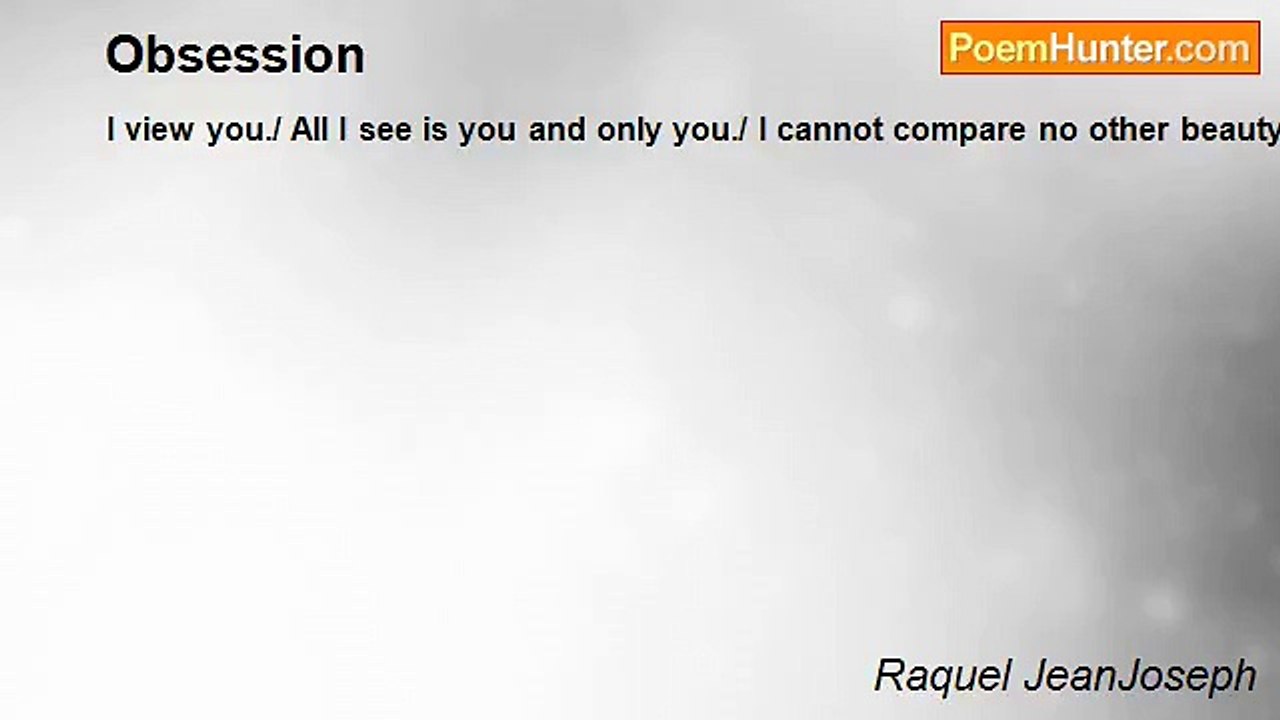 Raquel JeanJoseph - Obsession