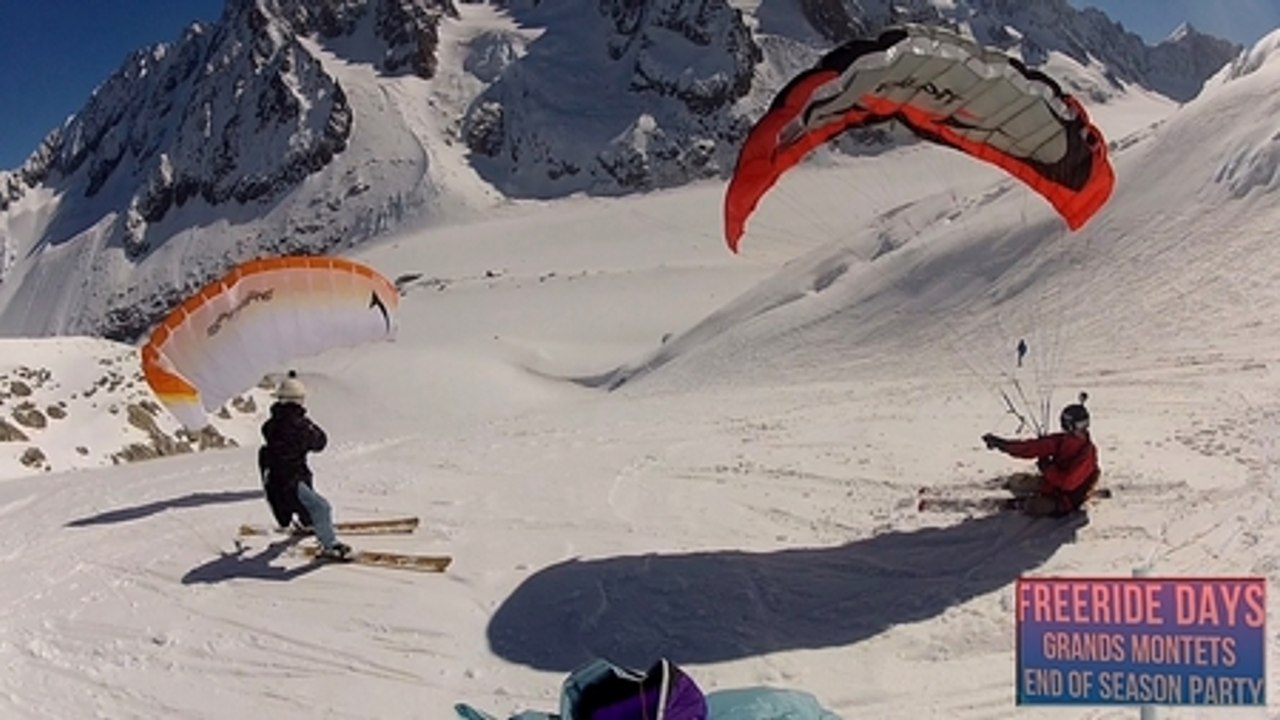 Freeride Day 2014 aux Grands Montets, Speed-Riding et fête pour la fermeture.
