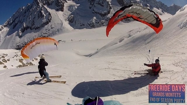 Freeride Day 2014 aux Grands Montets, Speed-Riding et fête pour la fermeture.