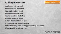 Kathryn Thomas - A Simple Gesture
